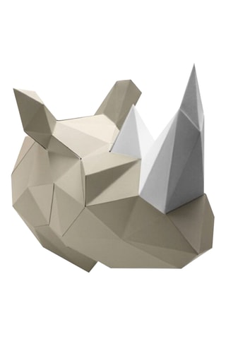 Origami 3D Rinoceronte - 31 x 20 x 39 cm - Natural