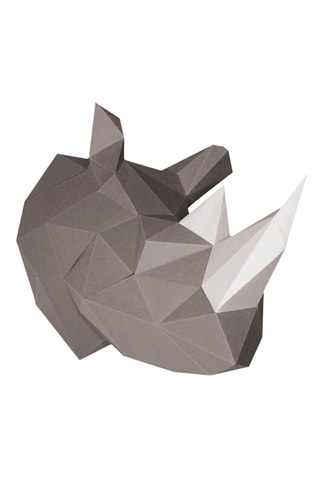 Origami 3D Rinoceronte - 31 x 20 x 39 cm - Natural