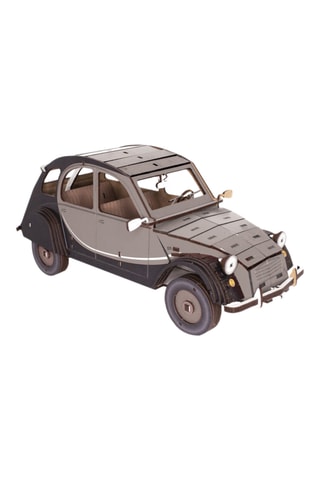 2CV em madeira - 38 x 15,5 x 15 cm - Cinzento-claro