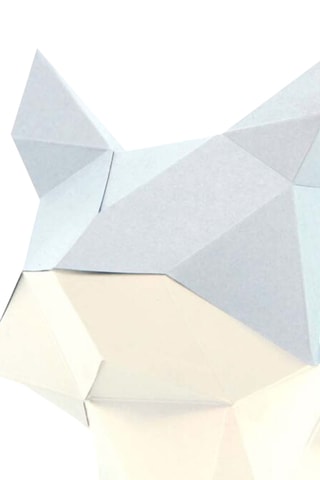 Origami 3D Gato - 32 x 9 x 15 cm - Cinzento