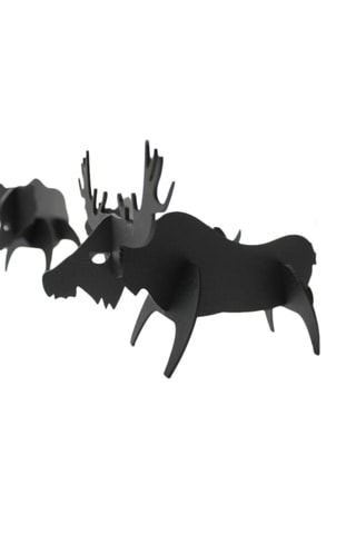 7 troféus em cartão 3D - 13 x 7 cm - Preto