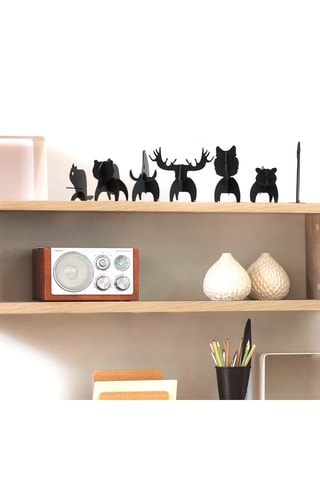 7 troféus em cartão 3D - 13 x 7 cm - Preto
