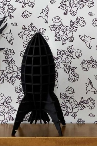 Foguetão redondo - 15,5 x 7,5 x 7,5 cm - Preto