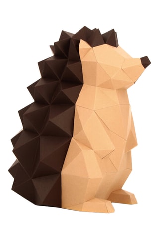 Origami 3D ouriço - 30 x 20 x 22 cm - Castanho