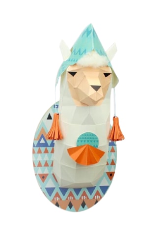 Origami 3D Lama - 54 x 23 x 29 cm - Laranja