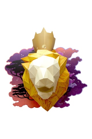 Origami 3D - 52 x 55 x 23 cm - Bege