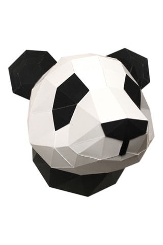 Origami 3D panda - 36 x 37 x 31,5 cm - Preto e branco