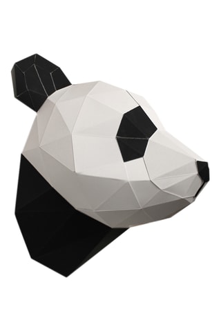 Origami 3D panda - 36 x 37 x 31,5 cm - Preto e branco