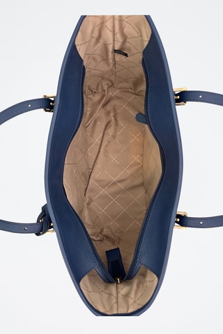 Leren Shopper - Marineblauw