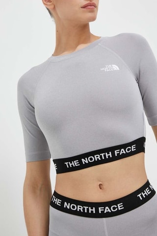 T-shirt cropped d’entraînement - Gris clair