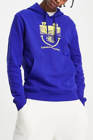 Sweat à capuche oversize 1966 Smile - Bleu nuit