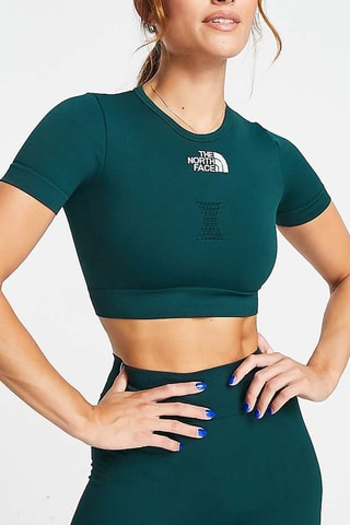 T-shirt cropped Trainning - Vert foncé