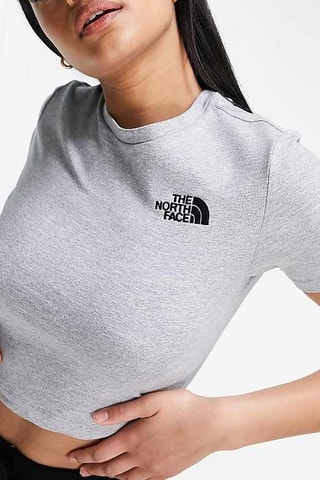T-shirt cropped - Gris clair chiné