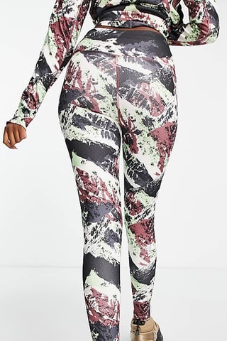 Legging de ski Dragline - Vieux rose et blanc