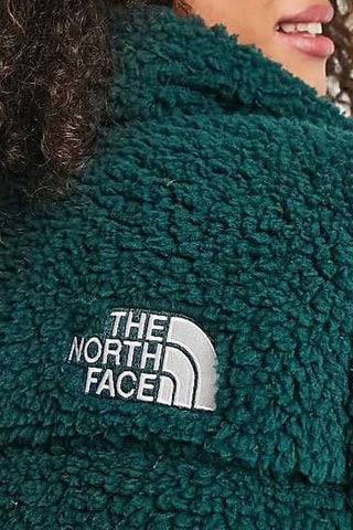 Veste cropped toucher doux Nuptse - Vert émeraude