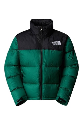 Doudoune à capuche 1996 Retro Nuptse - Vert foncé et noir