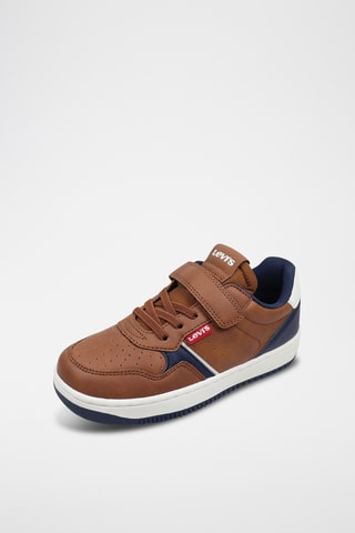 Sneakers Aiden - Cognacbruin en Marineblauw