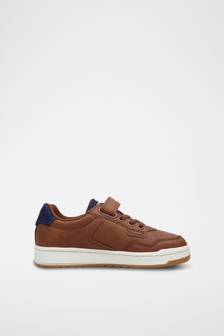 Sneakers Kingdom - Cognacbruin en Marineblauw