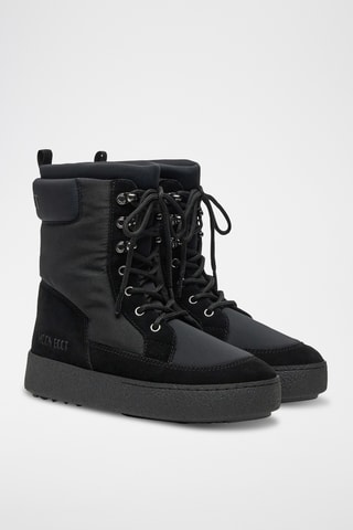 Bottines en cuir Ltrack combat - Noir