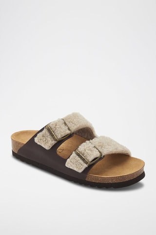 Mules Josephine - Noir et beige