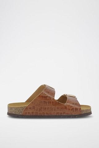 Mules en cuir Noelle - Camel