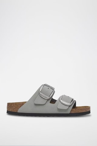 Mules en nubuck Arizona Big Buckle - Gris