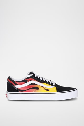 Sneakers Old Skool Flame Preto e amarelo