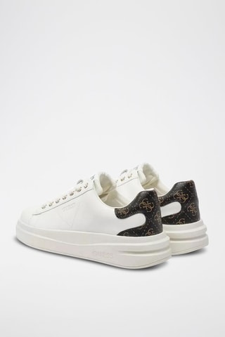Baskets en cuir Elbina - Blanc et noir