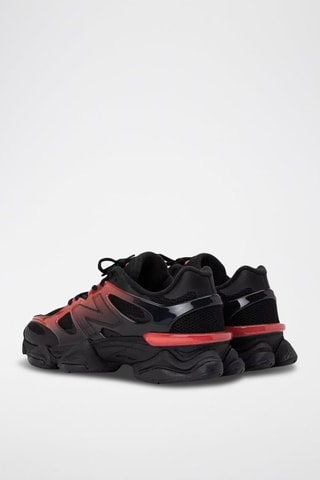 Baskets cuir 9060 - Noir et rouge