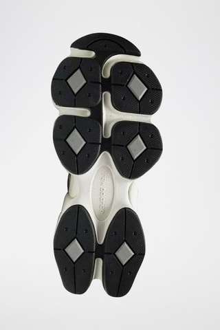 Sapatilhas com plataforma em couro 9060 - Branco e cinzento