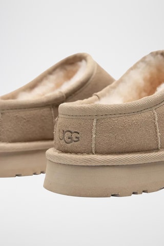 Chausson fourrés en nubuck Mary Jane - Beige