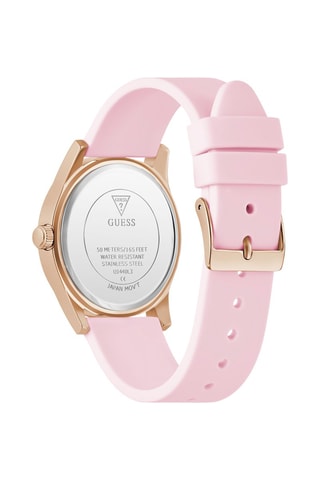 Montre à quartz en silicone - Rose et doré rose