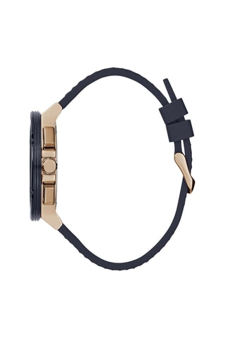 Montre à quartz en silicone - Bleu marine et doré