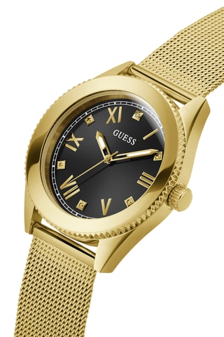Montre à quartz en acier - Doré et noir