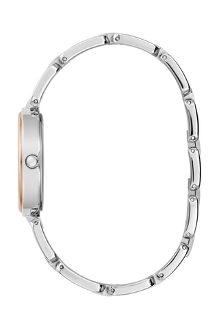 Montre à quartz en acier - Argenté et doré rose