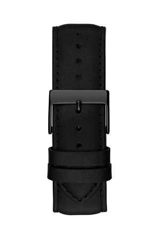 Montre à quartz en cuir - Noir
