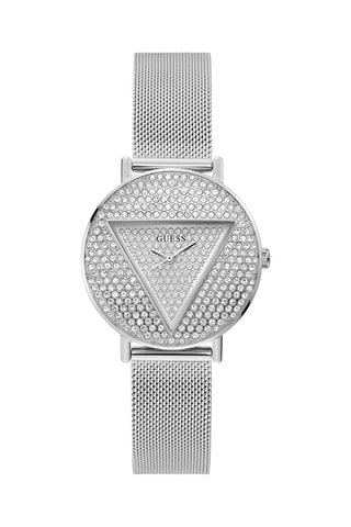 Montre à quartz en acier - Argenté et blanc