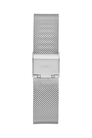Montre à quartz en acier - Argenté et blanc