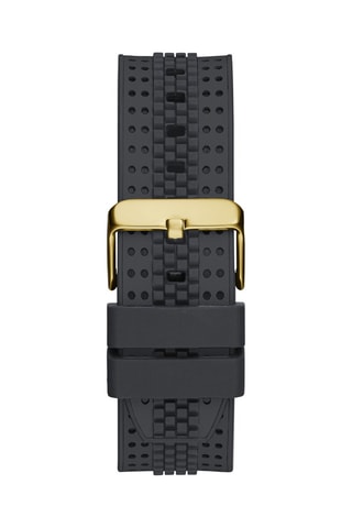 Montre à quartz en silicone - Noir et doré