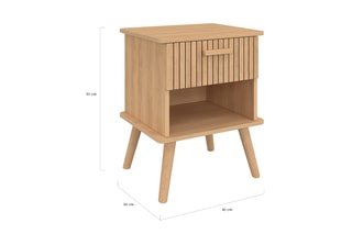 2 tables de chevet 1 tiroir Albane - 40 x 50 x 34 cm
