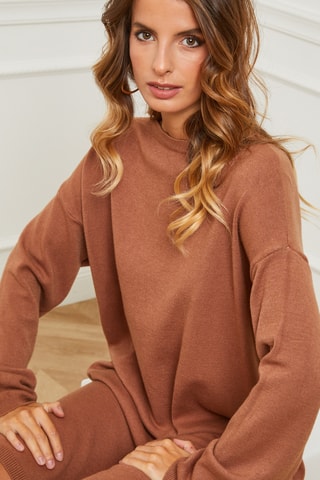Kasjmier Trui-jurk Fastidius - Camel