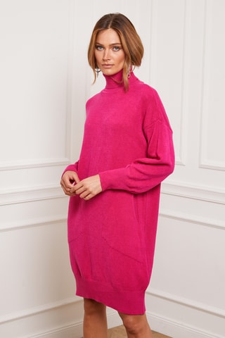Kasjmier Trui-jurk Martini - Fuchsia