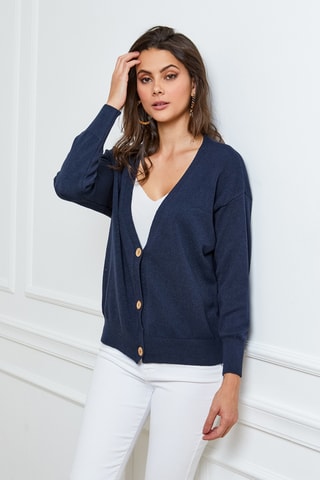 Kasjmier Vest Gino - Marineblauw