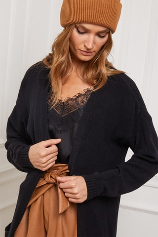 Kasjmier Lang Vest Irissa - Zwart