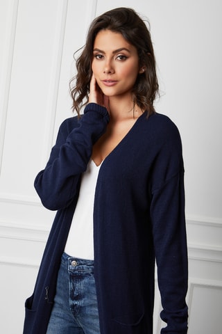 Kasjmier Lang Vest Balle - Marineblauw