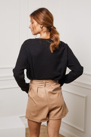 Kasjmier Vest Castel - Zwart