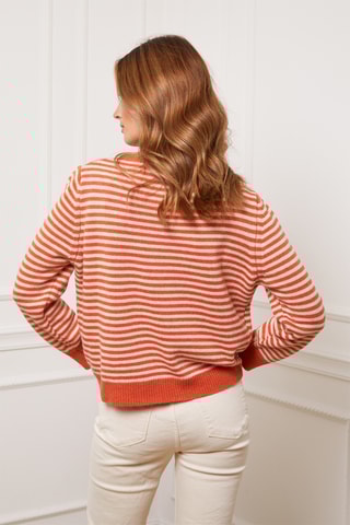 Kasjmier Trui Astro - Oranje en Beige