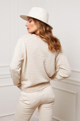 Kasjmier Trui Astro - Beige en Ecru