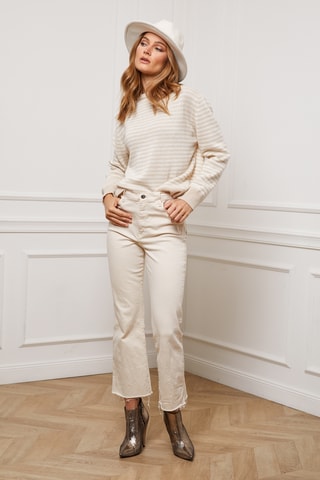 Kasjmier Trui Astro - Beige en Ecru