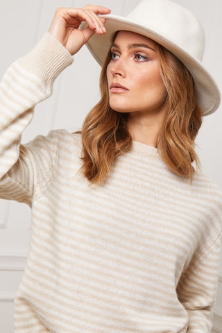 Kasjmier Trui Astro - Beige en Ecru